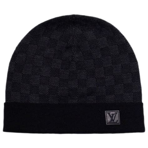 lv beanie black grey